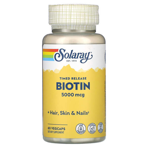 <img alt="Solaray, Biotin, 5,000 mcg, 60 VegCaps" title="Solaray, Biotin, 5,000 mcg, 60 VegCaps,076280435467"