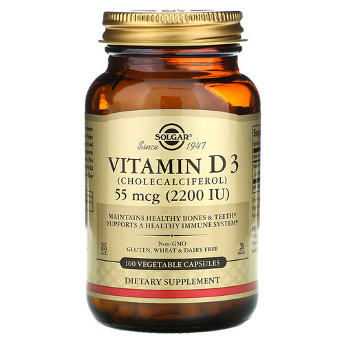 <img alt="Solgar, Vitamin D3 (Cholecalciferol), 55 mcg (2,200 IU), 100 Vegetable Capsules" title="Solgar, Vitamin D3 (Cholecalciferol), 55 mcg (2,200 IU), 100 Vegetable Capsules,033984033177"