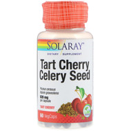 <img alt="Solaray, Tart Cherry Celery Seed, 620 mg, 60 VegCaps" title="Solaray, Tart Cherry Celery Seed, 620 mg, 60 VegCaps,076280174045"