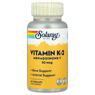 <img alt="Solaray, Vitamin K-2 Menaquinone-7, 50 mcg, 60 VegCaps" title="Solaray, Vitamin K-2 Menaquinone-7, 50 mcg, 60 VegCaps,076280874969"