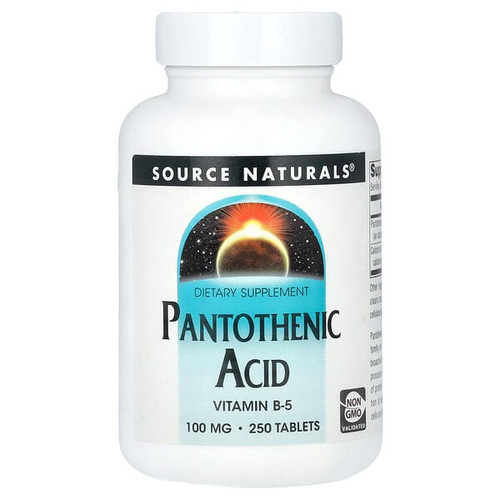 <img alt="Source Naturals, Pantothenic Acid, 250 Tablets" title="Source Naturals, Pantothenic Acid, 250 Tablets,021078005100"