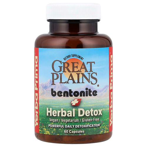 <img alt="Yerba Prima, Great Plains Bentonite + Herbal Detox, 60 Capsules" title="Yerba Prima, Great Plains Bentonite + Herbal Detox, 60 Capsules,046352005188"