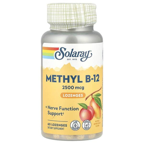 <img alt="Solaray, Methyl B-12 Lozenges, Natural Mango Peach, 2,500 mcg, 60 Lozenges" title="Solaray, Methyl B-12 Lozenges, Natural Mango Peach, 2,500 mcg, 60 Lozenges,076280321838"