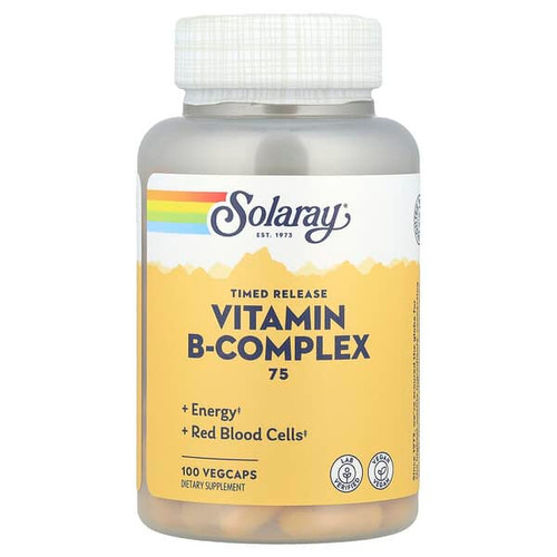 <img alt="Solaray, Vitamin B-Complex 75, Timed Release, 100 VegCaps" title="Solaray, Vitamin B-Complex 75, Timed Release, 100 VegCaps,076280042917"