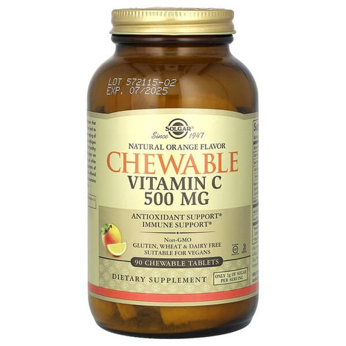 <img alt="Solgar, Chewable Vitamin C, Natural Orange, 500 mg, 90 Chewable Tablets" title="Solgar, Chewable Vitamin C, Natural Orange, 500 mg, 90 Chewable Tablets,033984004078"