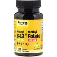 <img alt="Jarrow Formulas, Methyl B-12 & Methyl Folate, Lemon Flavor, 1000 mcg / 400 mcg, 100 Lozenges" title="Jarrow Formulas, Methyl B-12 & Methyl Folate, Lemon Flavor, 1000 mcg / 400 mcg, 100 Lozenges,790011180180"