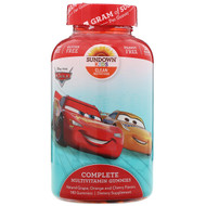 Sundown Naturals Kids, Complete Multivitamin Gummies, Disney Cars 3, Grape, Orange & Cherry Flavored, 180 Gummies