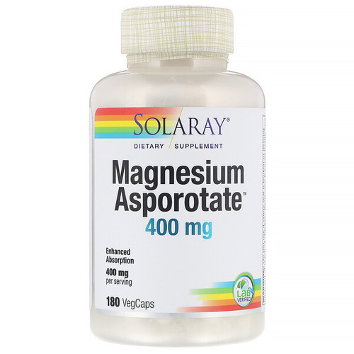 <img alt="Solaray, Magnesium Asporotate, 180 VegCaps" title="Solaray, Magnesium Asporotate, 180 VegCaps,076280132236"