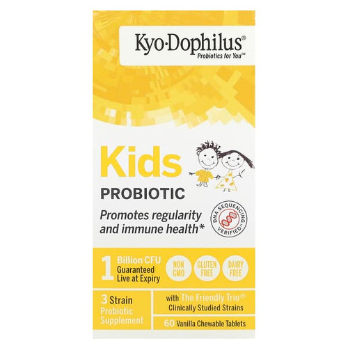 <img alt="Kyolic, Kids Probiotic, Vanilla, 1 Billion CFU, 60 Chewable Tablets" title="Kyolic, Kids Probiotic, Vanilla, 1 Billion CFU, 60 Chewable Tablets,023542601320"