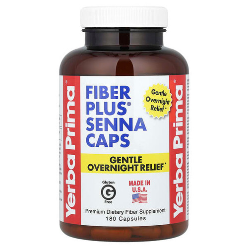 <img alt="Yerba Prima, Fiber Plus Senna Caps, 180 Capsules" title="Yerba Prima, Fiber Plus Senna Caps, 180 Capsules,046352002163"