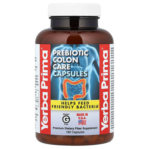 <img alt="Yerba Prima, Prebiotic Colon Care, 180 Capsules" title="Yerba Prima, Prebiotic Colon Care, 180 Capsules,046352002064"