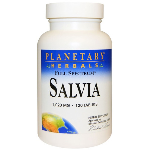 <img alt="Planetary Herbals, Salvia, 1,020 mg, 120 Tablets" title="Planetary Herbals, Salvia, 1,020 mg, 120 Tablets,021078104957"