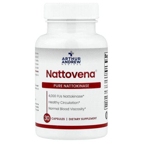 <img alt="Arthur Andrew Medical, Nattovena, Pure Nattokinase, 4,000 FUs, 30 Capsules" title="Arthur Andrew Medical, Nattovena, Pure Nattokinase, 4,000 FUs, 30 Capsules,855571001730"