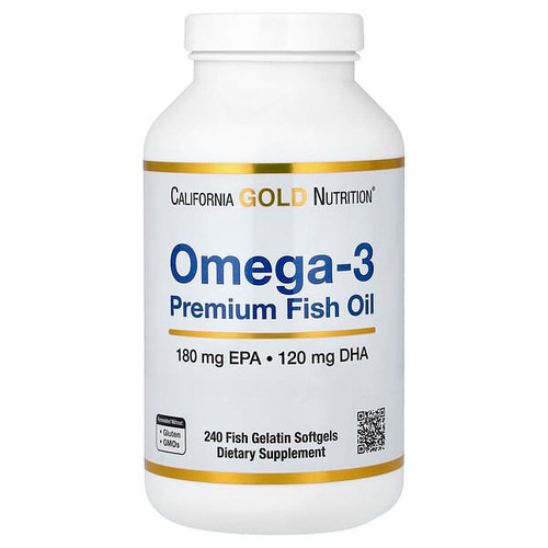 <img alt="California Gold Nutrition, Omega-3, Premium Fish Oil, 240 Fish Gelatin Softgels" title="California Gold Nutrition, Omega-3, Premium Fish Oil, 240 Fish Gelatin Softgels,898220013302"