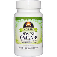 <img alt="Source Naturals, Vegan True, Non-Fish Omega-3s, 300 mg, 30 Vegan Softgels" title="Source Naturals, Vegan True, Non-Fish Omega-3s, 300 mg, 30 Vegan Softgels,021078025917"