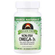 <img alt="Source Naturals, Vegan True, Non-Fish Omega-3s, 300 mg, 30 Vegan Softgels" title="Source Naturals, Vegan True, Non-Fish Omega-3s, 300 mg, 30 Vegan Softgels,021078025917"