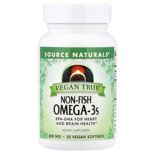 <img alt="Source Naturals, Vegan True, Non-Fish Omega-3s, 300 mg, 30 Vegan Softgels" title="Source Naturals, Vegan True, Non-Fish Omega-3s, 300 mg, 30 Vegan Softgels,021078025917"
