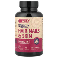 <img alt="Deva, Vegan Hair Nails & Skin with Biotin, 90 Tablets" title="Deva, Vegan Hair Nails & Skin with Biotin, 90 Tablets,895634000072"