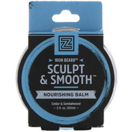 Zhou Nutrition, Iron Beard, Sculpt & Smooth Nourishing Balm, Ceder & Sandalwood, 2 fl oz (60 ml)