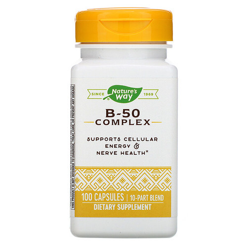 <img alt="Natures Way, B-50 Complex with B2 Coenzyme, 100 Capsules" title="Natures Way, B-50 Complex with B2 Coenzyme, 100 Capsules,033674405116"