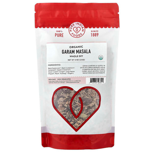 <img alt="Pure Indian Foods, Organic Garam Masala, Whole DIY, 8 oz (226 g)" title="Pure Indian Foods, Organic Garam Masala, Whole DIY, 8 oz (226 g),797734507515"