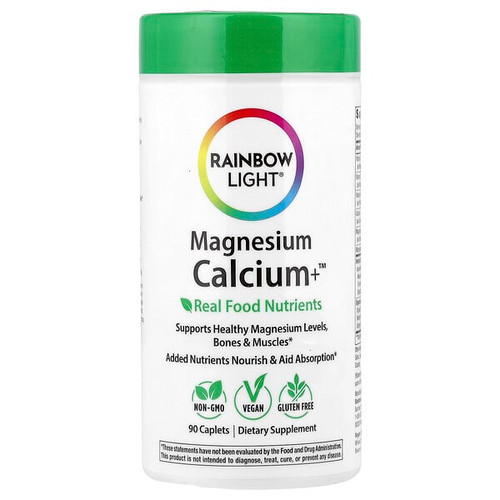 <img alt="Rainbow Light, Magnesium Calcium+, 90 Caplets" title="Rainbow Light, Magnesium Calcium+, 90 Caplets,021888101016"