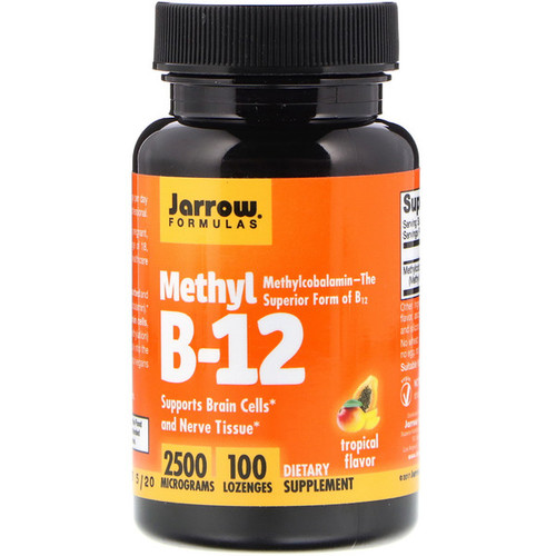 <img alt="Jarrow Formulas, Methyl B-12, Tropical Flavor, 2500 mcg, 100 Lozenges" title="Jarrow Formulas, Methyl B-12, Tropical Flavor, 2500 mcg, 100 Lozenges,790011180166"