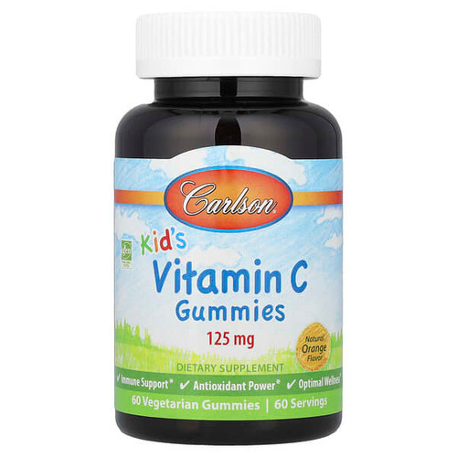 <img alt="Carlson, Kids, Vitamin C Gummies, Natural Orange, 125 mg, 60 Vegetarian Gummies" title="Carlson, Kids, Vitamin C Gummies, Natural Orange, 125 mg, 60 Vegetarian Gummies,088395490309"