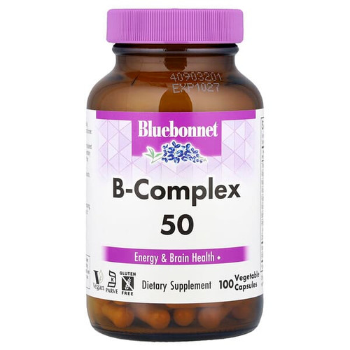 <img alt="Bluebonnet Nutrition, B-Complex 50, 100 Vegetable Capsules" title="Bluebonnet Nutrition, B-Complex 50, 100 Vegetable Capsules,743715004122"