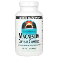 <img alt="Source Naturals, Magnesium Chelate Complex, 100 mg, 250 Tablets" title="Source Naturals, Magnesium Chelate Complex, 100 mg, 250 Tablets,021078003182"
