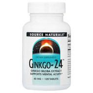 <img alt="Source Naturals, Ginkgo-24, 40 mg, 120 Tablets" title="Source Naturals, Ginkgo-24, 40 mg, 120 Tablets,021078000761"