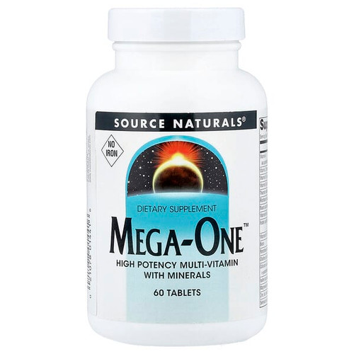 <img alt="Source Naturals, Mega-One, No Iron, 60 Tablets" title="Source Naturals, Mega-One, No Iron, 60 Tablets,021078014416"
