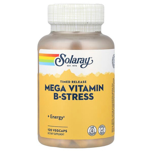 <img alt="Solaray, Mega Vitamin B-Stress, Timed Release, 120 VegCaps" title="Solaray, Mega Vitamin B-Stress, Timed Release, 120 VegCaps,076280042412"