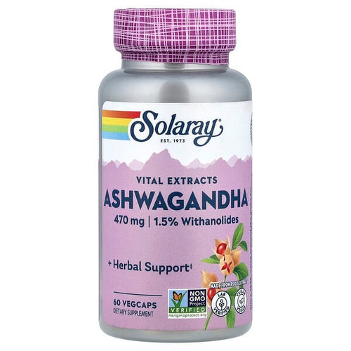 <img alt="Solaray, Vital Extracts, Ashwagandha, 470 mg, 60 VegCaps" title="Solaray, Vital Extracts, Ashwagandha, 470 mg, 60 VegCaps,076280399028"