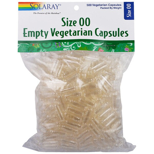 <img alt="Solaray, Empty Vegetarian Capsules Size 00, 500 Veggie Caps" title="Solaray, Empty Vegetarian Capsules Size 00, 500 Veggie Caps,076280098532"