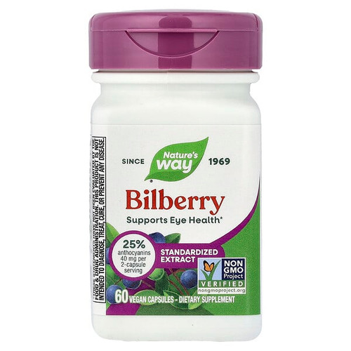 <img alt="Natures Way, Bilberry, Standardized Extract, 60 Vegan Capsules" title="Natures Way, Bilberry, Standardized Extract, 60 Vegan Capsules,033674605004"