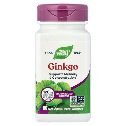 <img alt="Natures Way, Ginkgo, Standardized Extract, 60 Vegan Capsules" title="Natures Way, Ginkgo, Standardized Extract, 60 Vegan Capsules,033674616000"