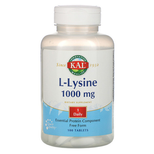 <img alt="KAL, L-Lysine, 1000 mg, 100 Tablets" title="KAL, L-Lysine, 1000 mg, 100 Tablets,021245805144"