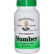 <img alt="Christophers Original Formulas, Slumber, 440 mg, 100 Veggie Caps" title="Christophers Original Formulas, Slumber, 440 mg, 100 Veggie Caps,084783810506"