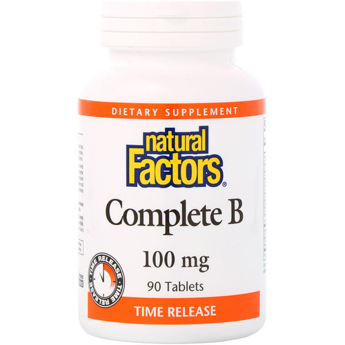 <img alt="Natural Factors, Complete B, 100 mg, 90 Tablets" title="Natural Factors, Complete B, 100 mg, 90 Tablets,068958011417"