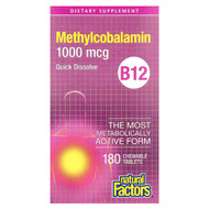 <img alt="Natural Factors, B12, Methylcobalamin, 1,000 mcg, 180 Chewable Tablets" title="Natural Factors, B12, Methylcobalamin, 1,000 mcg, 180 Chewable Tablets,068958012438"