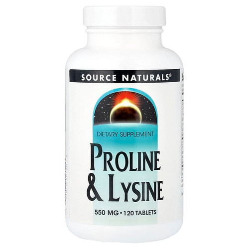 <img alt="Source Naturals, Proline & Lysine, 120 Tablets" title="Source Naturals, Proline & Lysine, 120 Tablets,021078007586"