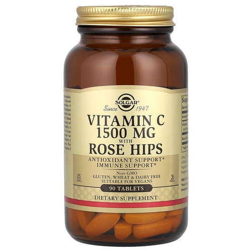 <img alt="Solgar, Vitamin C with Rose Hips, 1,500 mg, 90 Tablets" title="Solgar, Vitamin C with Rose Hips, 1,500 mg, 90 Tablets,033984024205"