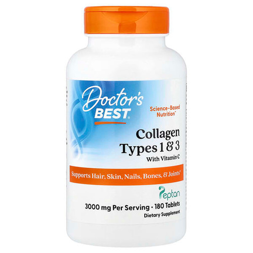 <img alt="Doctors Best, Collagen Types 1 & 3 with Vitamin C, 180 Tablets" title="Doctors Best, Collagen Types 1 & 3 with Vitamin C, 180 Tablets,753950002043"