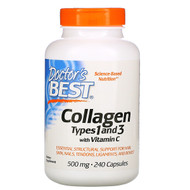 <img alt="Doctors Best, Collagen Types 1 & 3 with Peptan, 500 mg, 240 Capsules" title="Doctors Best, Collagen Types 1 & 3 with Peptan, 500 mg, 240 Capsules,753950002630"