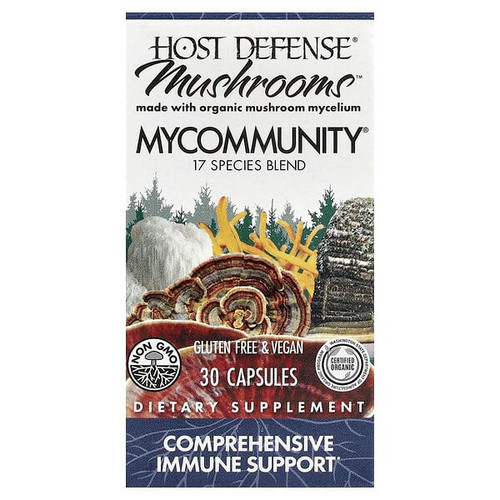 <img alt="Host Defense, Mushrooms, MyCommunity, 30 Capsules" title="Host Defense, Mushrooms, MyCommunity, 30 Capsules,633422038117"