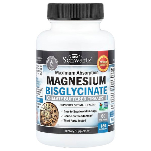 <img alt="BioSchwartz, Maximum Absorption Magnesium Bisglycinate, 180 Veggie Caps (24 mg per Capsule)" title="BioSchwartz, Maximum Absorption Magnesium Bisglycinate, 180 Veggie Caps (24 mg per Capsule),737212751238"