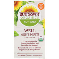 <img alt="Sundown Organics, Well Mens Multivitamin, Once Daily, 30 Tablets" title="Sundown Organics, Well Mens Multivitamin, Once Daily, 30 Tablets,030768002138"