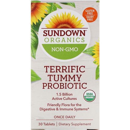 <img alt="Sundown Organics, Terrific Tummy Probiotic, 1.5 Billion CFU, 30 Tablets" title="Sundown Organics, Terrific Tummy Probiotic, 1.5 Billion CFU, 30 Tablets,030768002169"