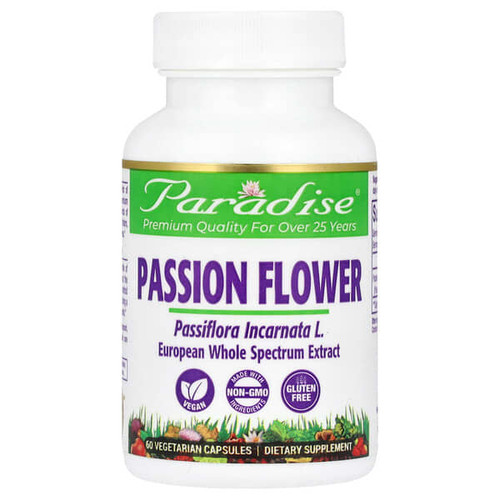 <img alt="Paradise Herbs, Passion Flower, 60 Vegetarian Capsules (250 mg per Capsule)" title="Paradise Herbs, Passion Flower, 60 Vegetarian Capsules (250 mg per Capsule),601944777661"